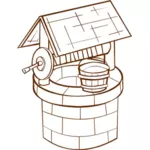 Vector image of role play game map icon for a wishing well