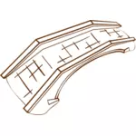Imagem vetorial de papel jogar ícone mapa do jogo para um ponte de pedra arco