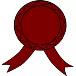 Vector illustration of brown award ribbon