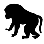 Baboon vector silhouette