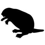 Beaver vector silhouette