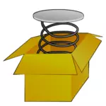 Box with spring vector image