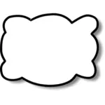 Bildtext molnet med skugga vektorbild