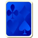 Hraní karet zpátky modré Vektor Klipart