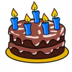 Verjaardag cake vector tekening