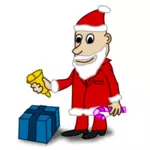 Санта комический персонаж векторное изображение