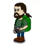 Trekker comic character vector image
