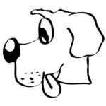 Hond portret vector tekening