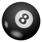Vector drawing of pool ball 8
