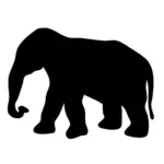 Elephant contour vector clip art