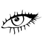 Черный и белый глаз векторное изображение