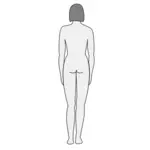 Vector silueta de cuerpo femenino