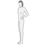 Vector silhouette of a woman
