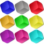 Vector tekening van kleurrijke spel-Friezen