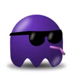 Game icon guy in sunglasses vector image