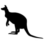 Kangaroo contour vector clip art