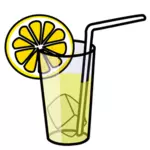 رسم متجه من عصير الليمون في الزجاج