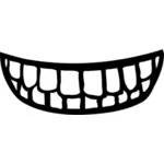 Mouth with teeth vector image