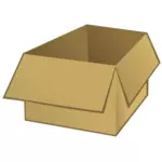 Vector image of a brown box