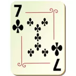 Zeven van clubs vectorafbeeldingen