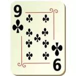 Nine of clubs vector image