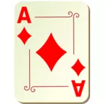 Ace of diamonds vector drawing