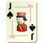 Jack d'illustration vectorielle de pique jeu de cartes