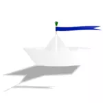 Paper boat vector drawing
