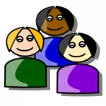 Group of people vector image