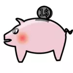 Piggy bank vector