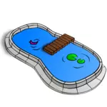 池 RPG マップ シンボル ベクトル画像