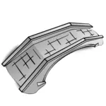 Single arch stone bridge RPG map symbol vector drawing