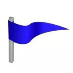 Enkelt flagg på en stang vektor