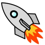 Toy rocket vector clip art