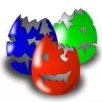 Immagine vettoriale di pauroso Pasqua uova