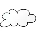 White colored cloud sign vector clip art