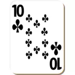 Tien van clubs vector afbeelding
