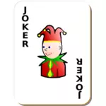 ClipArt vettoriali carta da gioco di Joker nero
