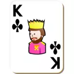 King of clubs vector graphics