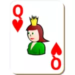 女王/王后的心矢量图像