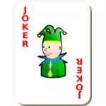 Red Joker hrací karta vektorový obrázek