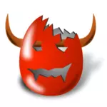 Devil Easter egg shell vector image