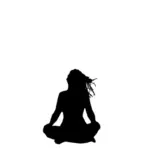 Silhouette of a girl vector image