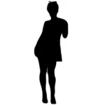 Lady silhouette vector clip art