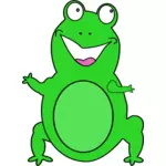 Happy frog vector image