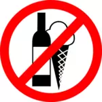 « AUCUN boissons, NO ICE CREAM » ne signer image vectorielle