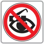 Câmeras não permitido