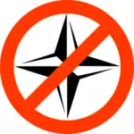 nessun segno della NATO vettoriale immagine