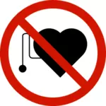Hiçbir Kalp pilleri sembolü