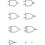 Digital logic gates vector image